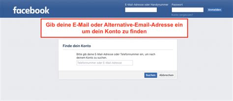 mein facebook konto einloggen.